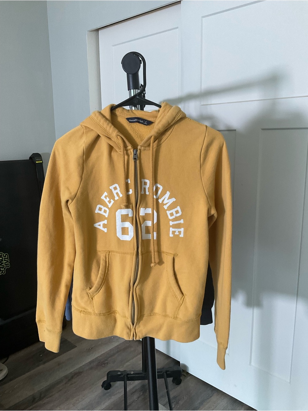 Abercrombie Mustard Yellow Zip Hoodie